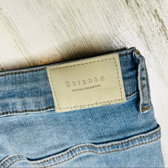 Bershka High-Rise Skinny Cigarette Jeans Sz 10 Ripped Stretch Grunge Streetwear - Picture 9 of 10